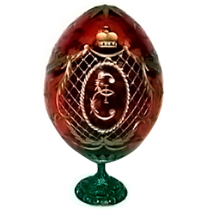 Buy Catherine The Great's RED Crystal Egg w/ Stand at GoldenCockerel.com