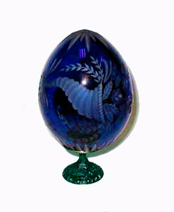 Buy Horn of Plenty BLUE Faberge Style Egg Medium at GoldenCockerel.com