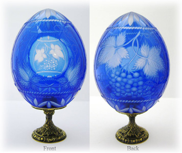 Buy Grapes w/ Lense BLUE Faberge Style Egg at GoldenCockerel.com