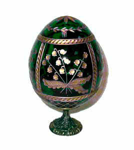 Buy Strawberries GREEN Faberge Style Egg  at GoldenCockerel.com