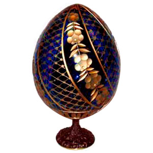 Buy SWIRL BLUE Crystal Egg 5" at GoldenCockerel.com