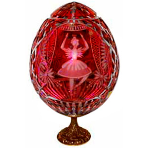 Buy SWAN LAKE Russian Ballet Red Crystal Egg at GoldenCockerel.com