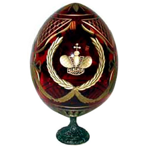 Buy Crown RED Faberge Style Egg Large at GoldenCockerel.com