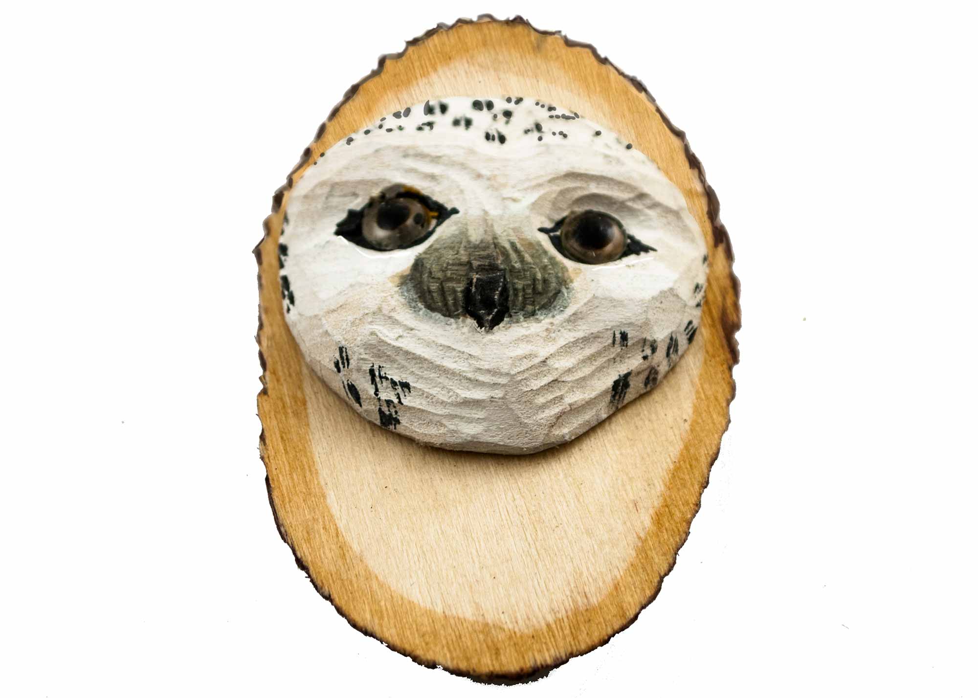 Buy Snowy Owl Hand Carved Wildlife Magnet at GoldenCockerel.com