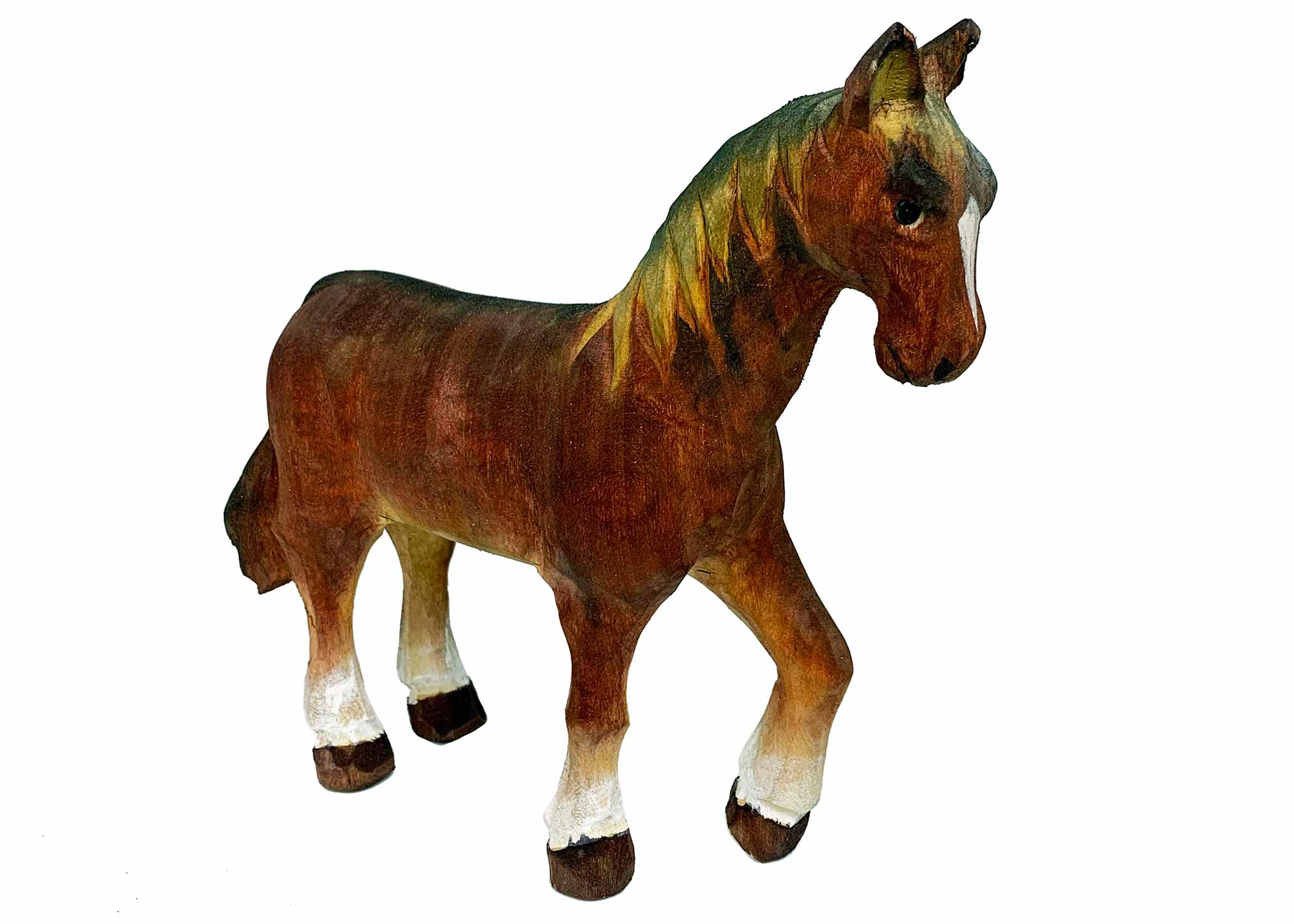 Buy Carved Horse Figurine - Brown at GoldenCockerel.com
