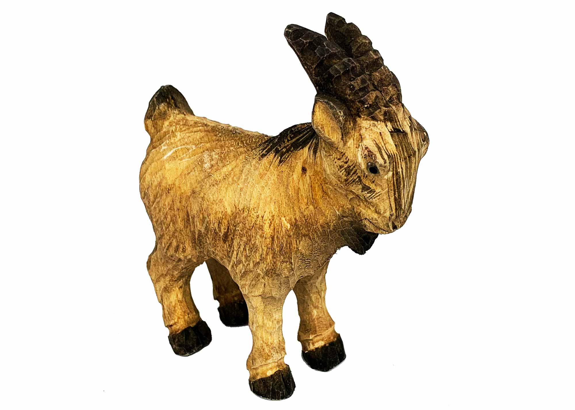 Buy Carved Goat Figurine at GoldenCockerel.com