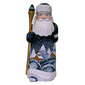 Buy Winter Village Carved Santa 7.5" at GoldenCockerel.com