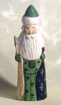 Buy Irish Santa Wood Carving 7" at GoldenCockerel.com