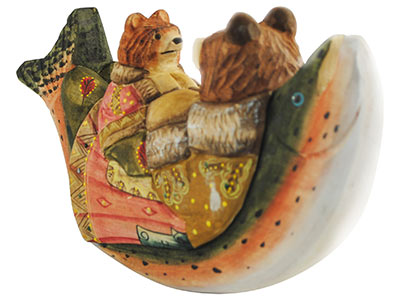 Buy 'Bedtime Story' Bears Wood Carving at GoldenCockerel.com