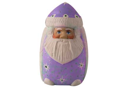 Buy Squatty Santa Carving in Lavender at GoldenCockerel.com