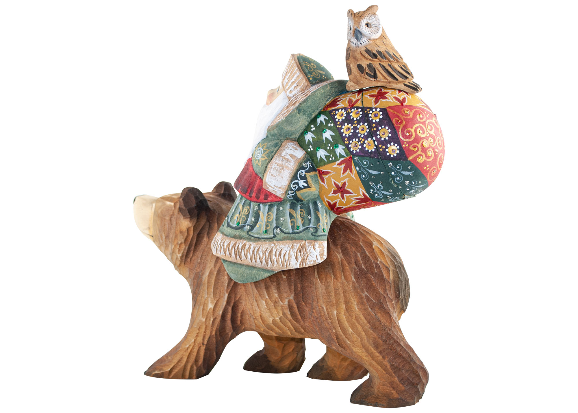 Buy Father Frost Box Riding Brown Bear at GoldenCockerel.com