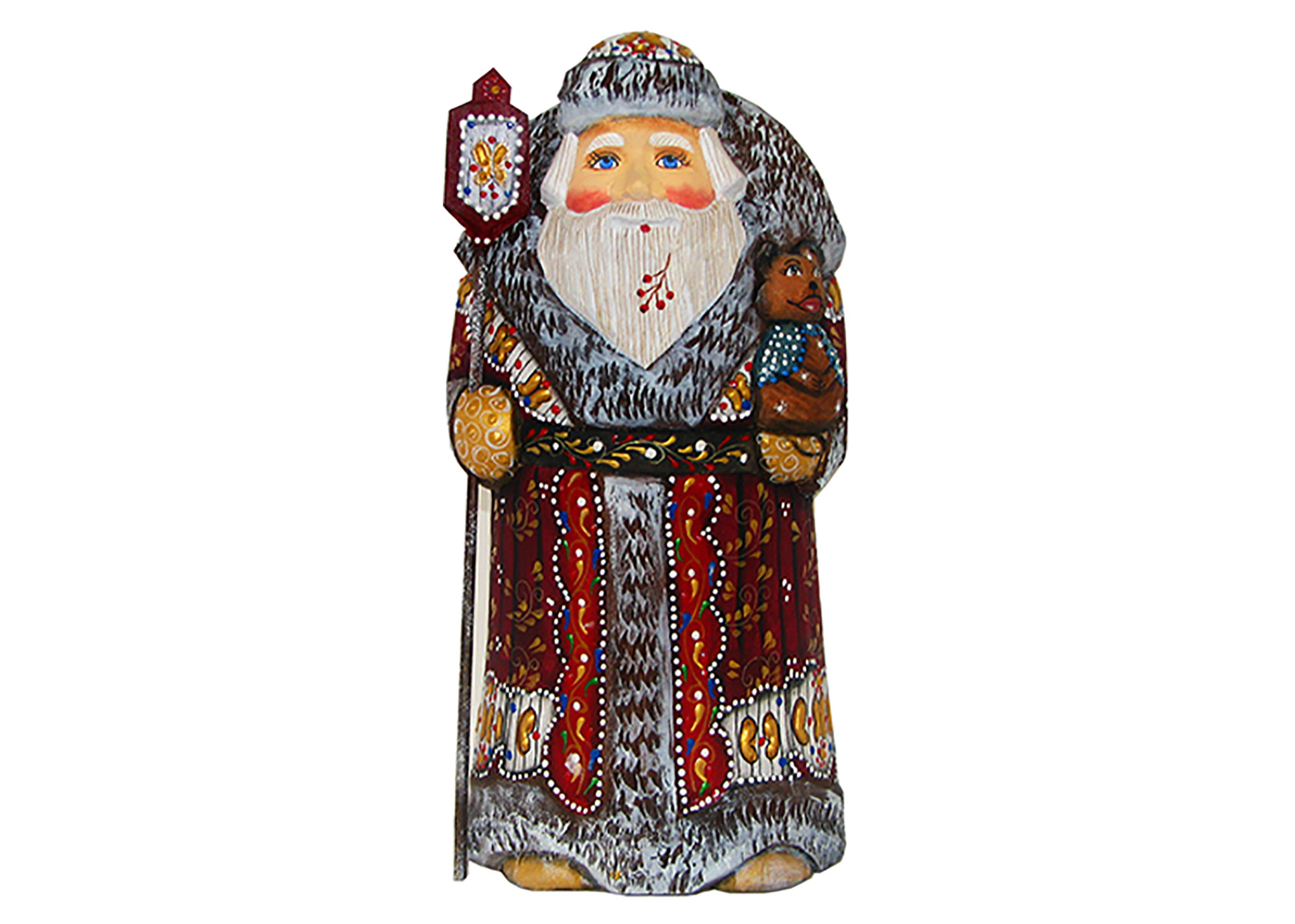 Buy Santa with Bear Cub Statuette 10" at GoldenCockerel.com