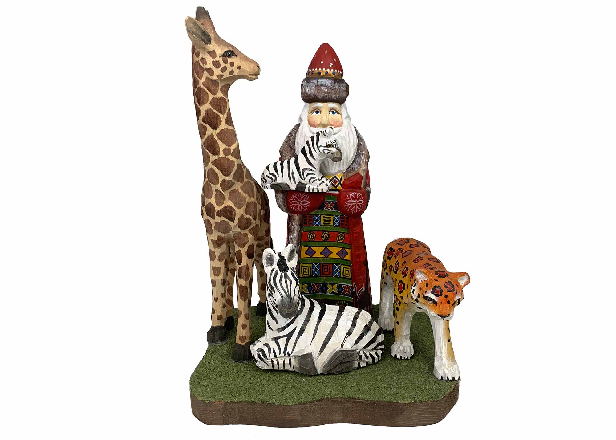 Buy Santa in Africa Hand Carved Figurine at GoldenCockerel.com