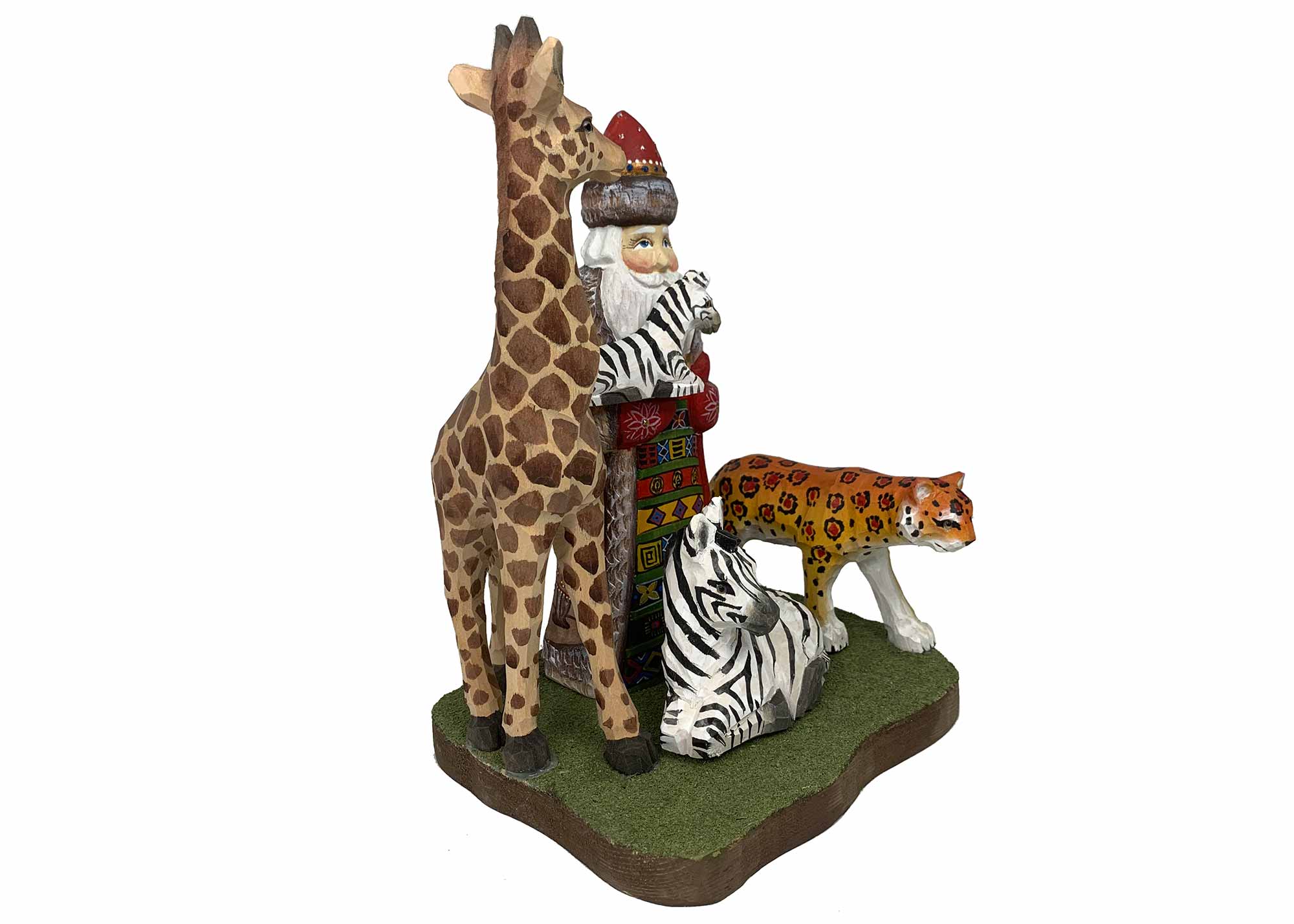 Buy Santa in Africa Hand Carved Figurine at GoldenCockerel.com