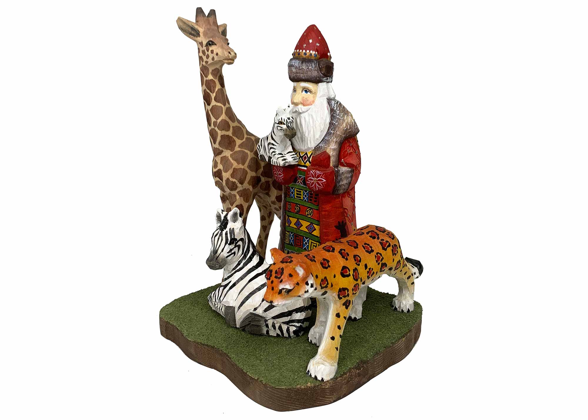 Buy Santa in Africa Hand Carved Figurine at GoldenCockerel.com