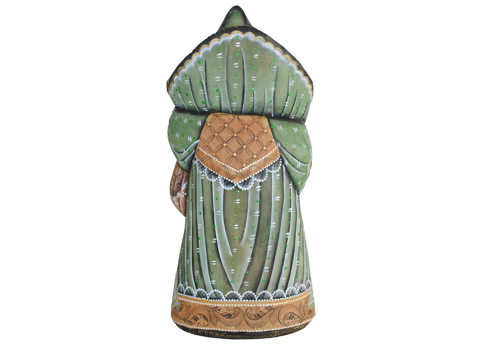 Buy Father Frost Nativity in Green Robes with Toy Bag 10.25" at GoldenCockerel.com