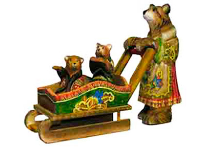 Buy Good Mother Bear Wooden Carving 12"x8.5"  at GoldenCockerel.com