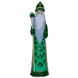 Buy Irish Santa Wood Carving 10" at GoldenCockerel.com