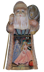 Buy Carved Santa with Cinderella Scene 7" at GoldenCockerel.com