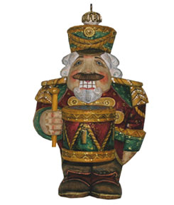 Buy Carved Nutcracker Soldier Ornament 5" at GoldenCockerel.com