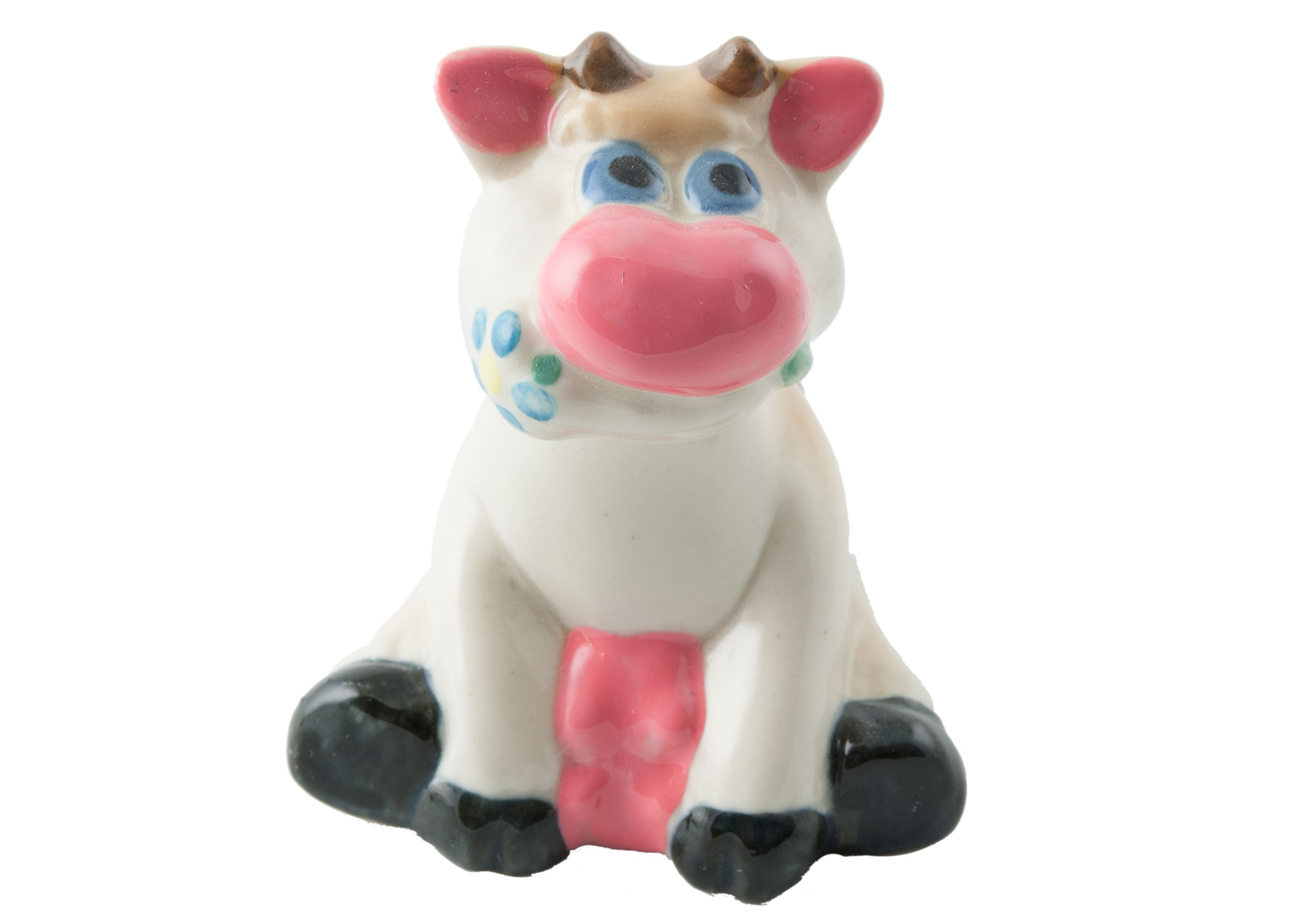 Buy Cow Sitting Porcelain Figurine at GoldenCockerel.com