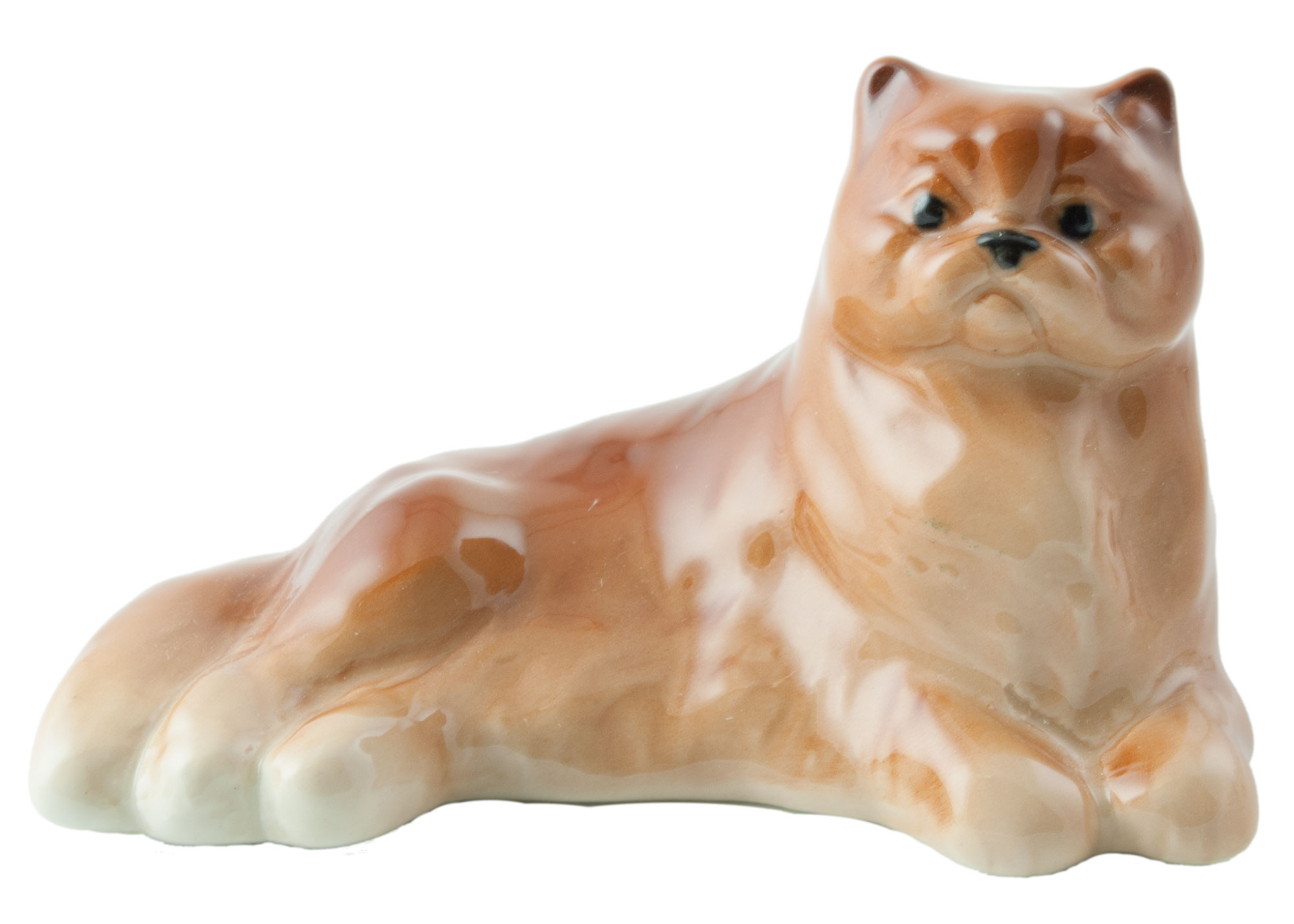 Buy Persian Cat lying Porcelain Figurine at GoldenCockerel.com