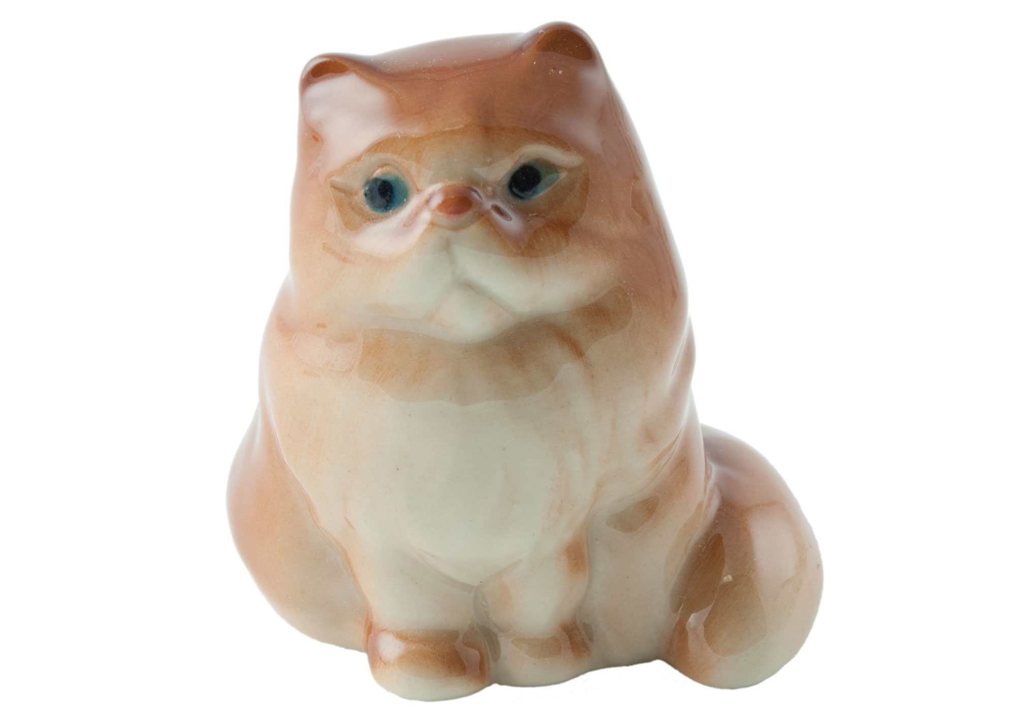 Buy Persian Cat sitting Porcelain Figurine at GoldenCockerel.com