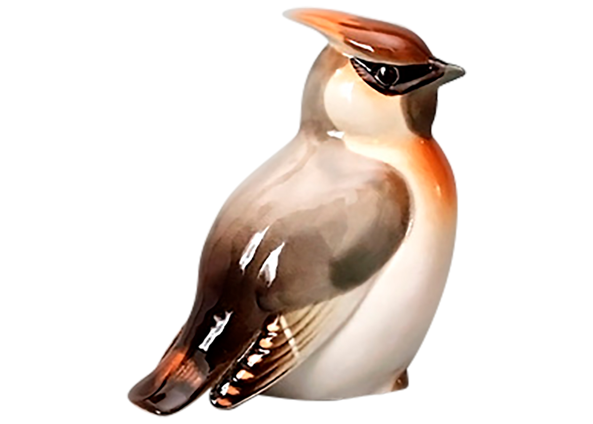 Buy Porcelain Cedar Waxwing Figurine at GoldenCockerel.com