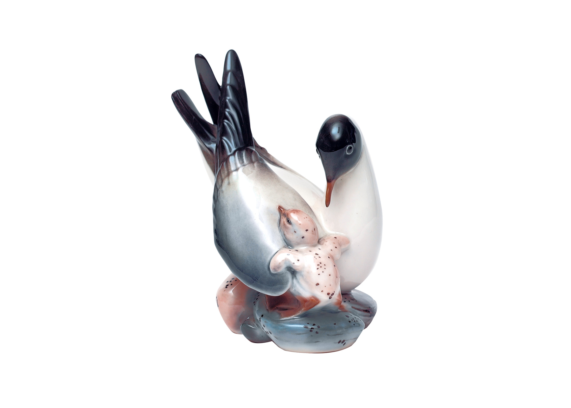 Buy Seagull with Nestling Porcelain Figurine at GoldenCockerel.com