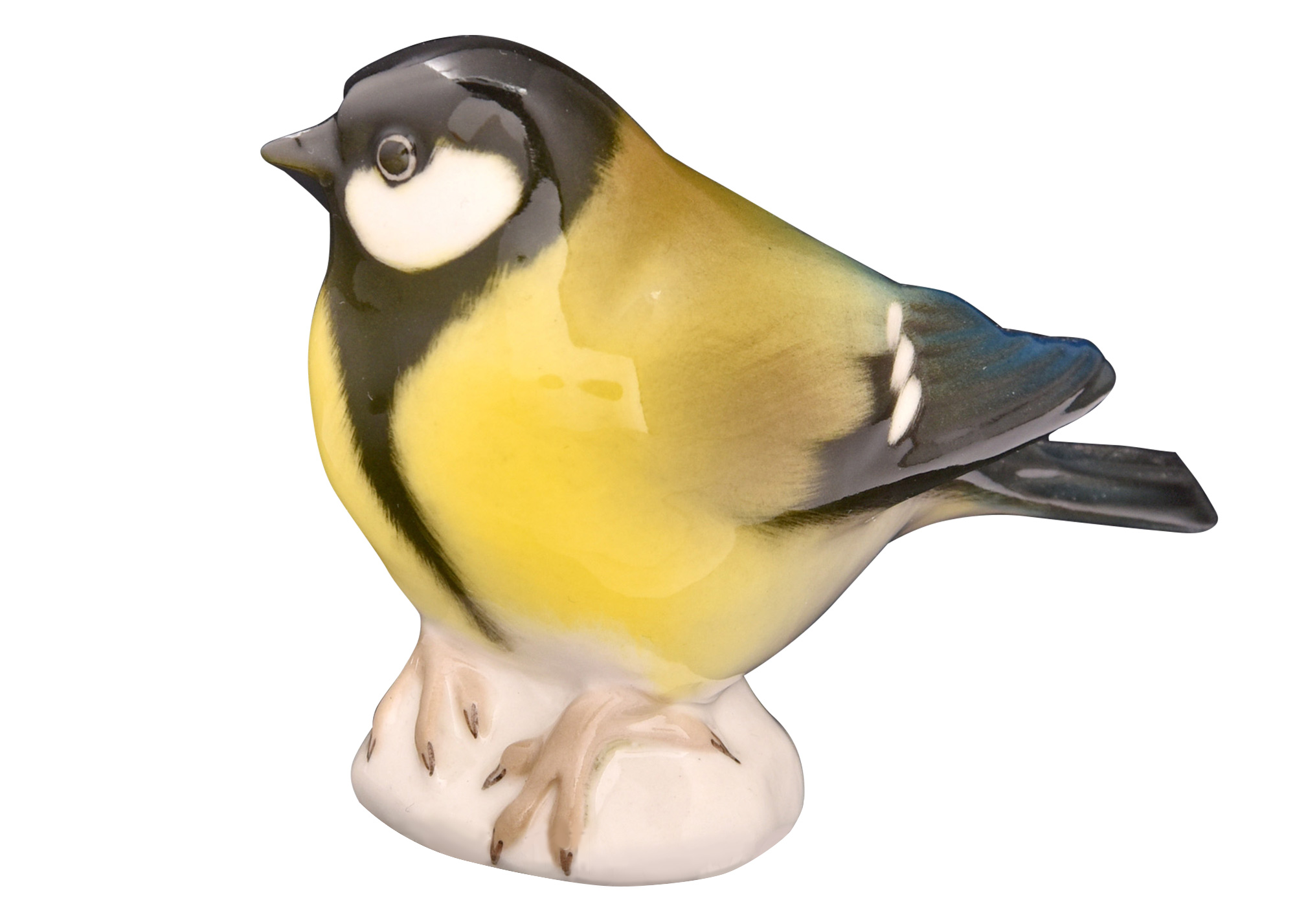 Buy European Great Tit Porcelain Bird Figurine 3"x3.5" at GoldenCockerel.com