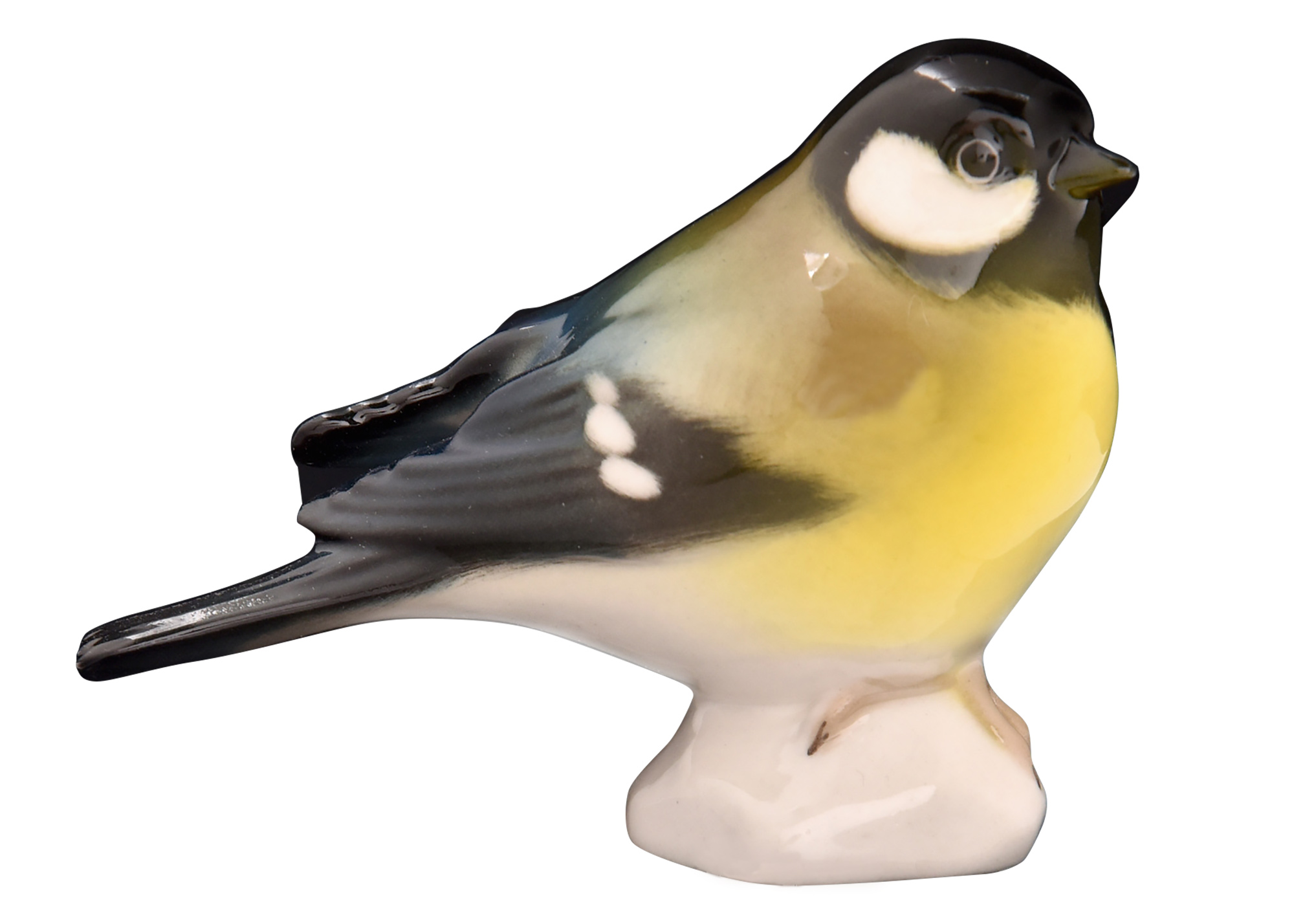 Buy European Great Tit Porcelain Bird Figurine 3"x3.5" at GoldenCockerel.com