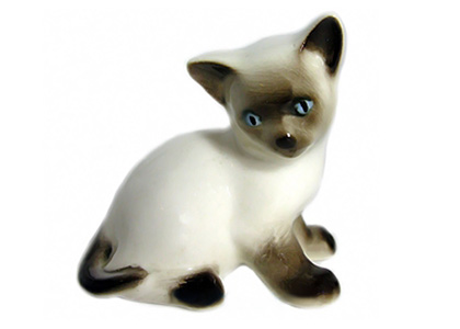 Buy Little Siamese Kitten Porcelain Figurine at GoldenCockerel.com