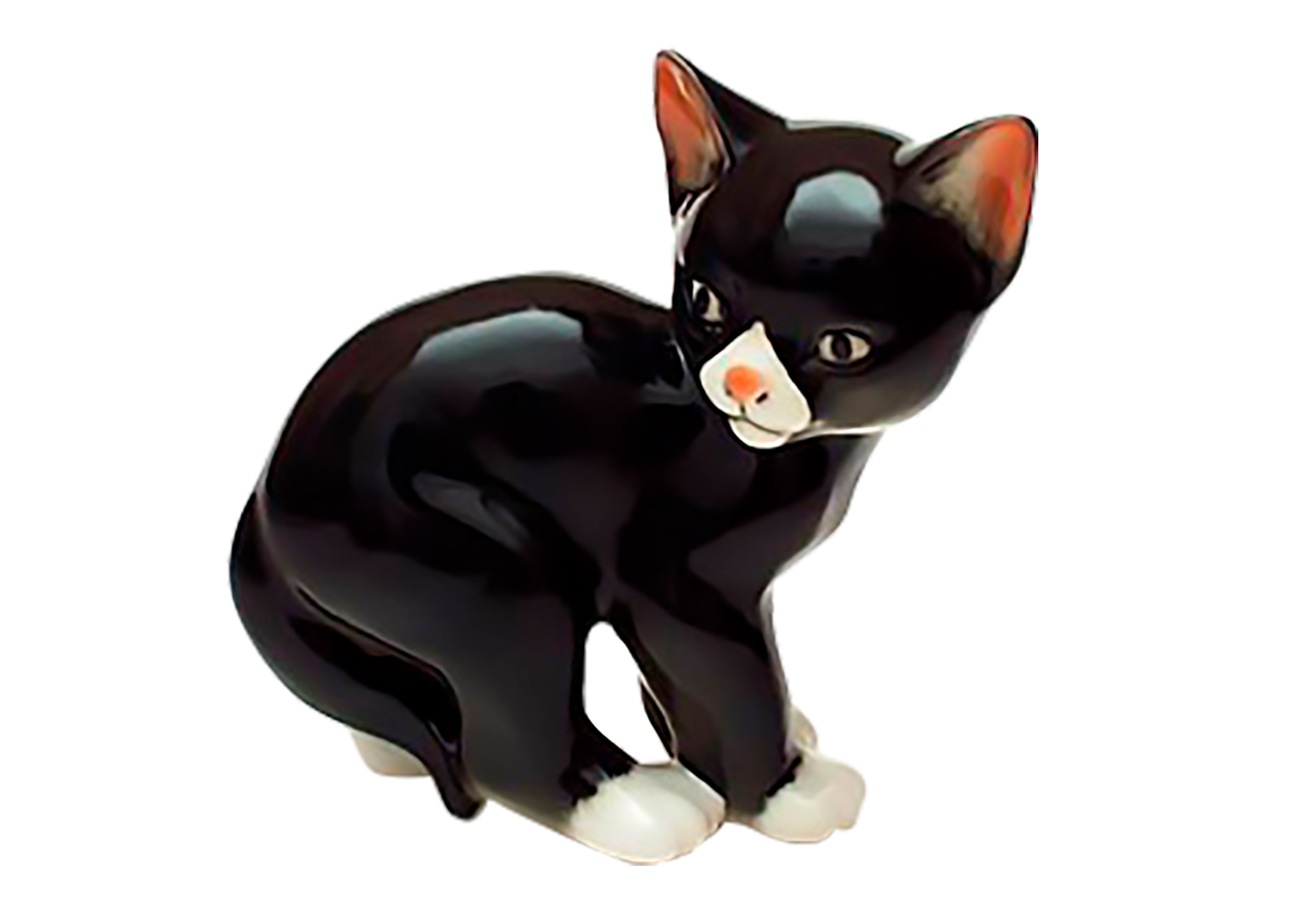 Buy Black Kitten Porcelain Figurine at GoldenCockerel.com