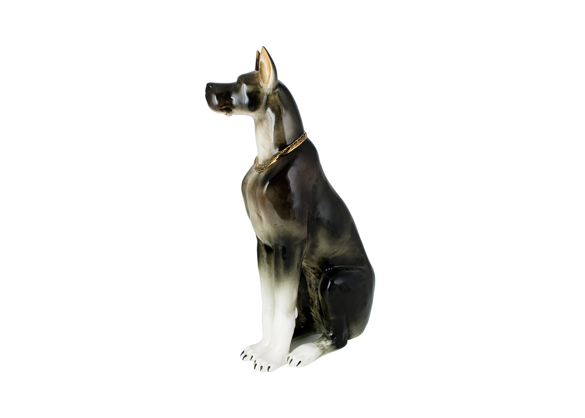Buy Sitting Black Great Dane Figurine at GoldenCockerel.com