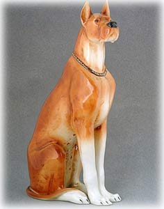 Buy Sitting Fawn Great Dane Figurine at GoldenCockerel.com