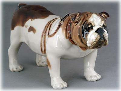 Buy Red & White Bulldog Figurine at GoldenCockerel.com