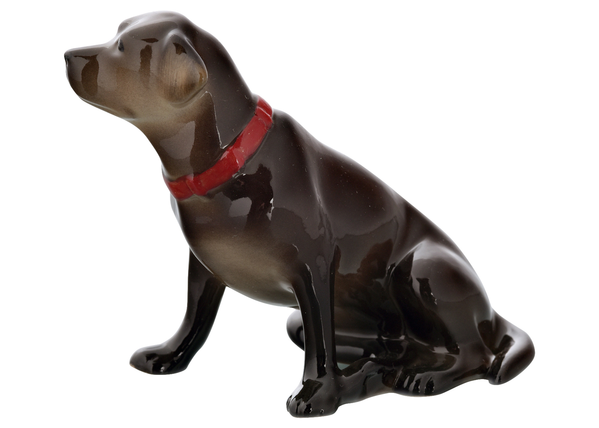 Buy Chocolate Labrador Retriever Porcleain Figurine 3.5" at GoldenCockerel.com