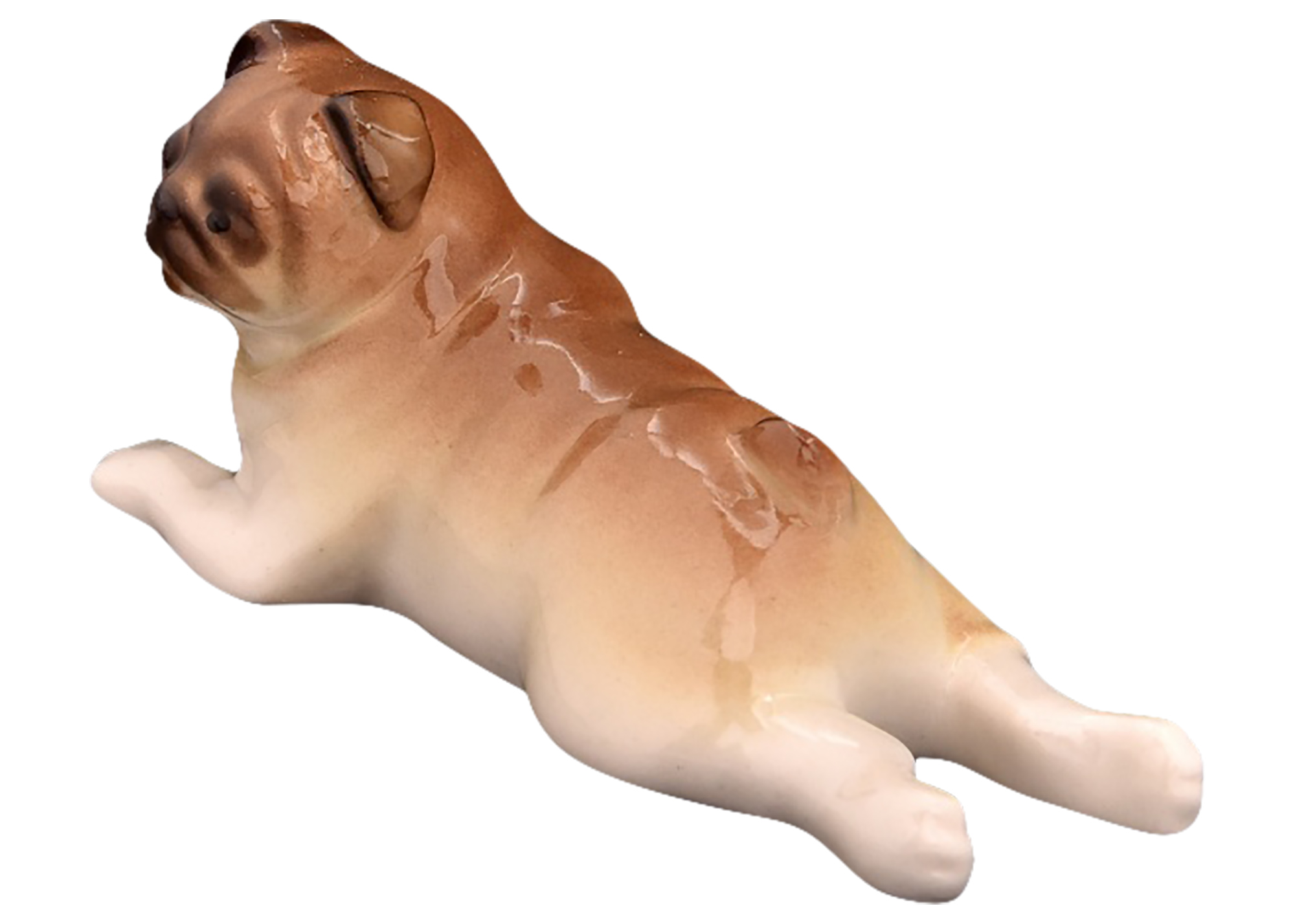 Buy Lying Pug Porcelain Figurine 3.7"x1.6" at GoldenCockerel.com