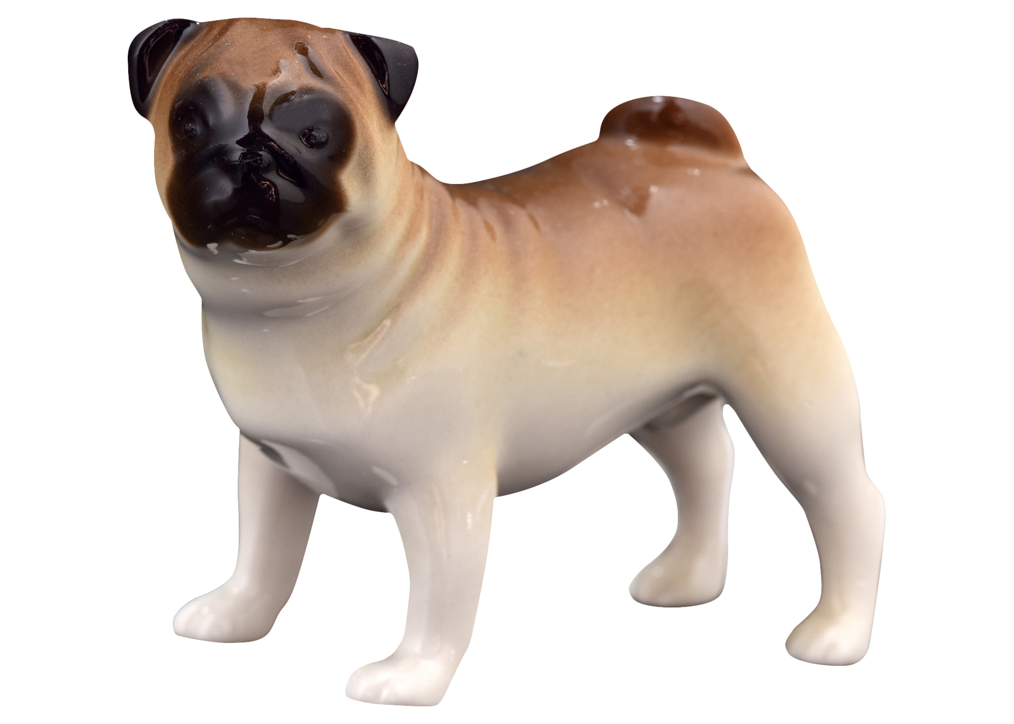 Buy Standing Pug Dog 'Archie' Porcelain Figurine 2.6"x3.4" at GoldenCockerel.com