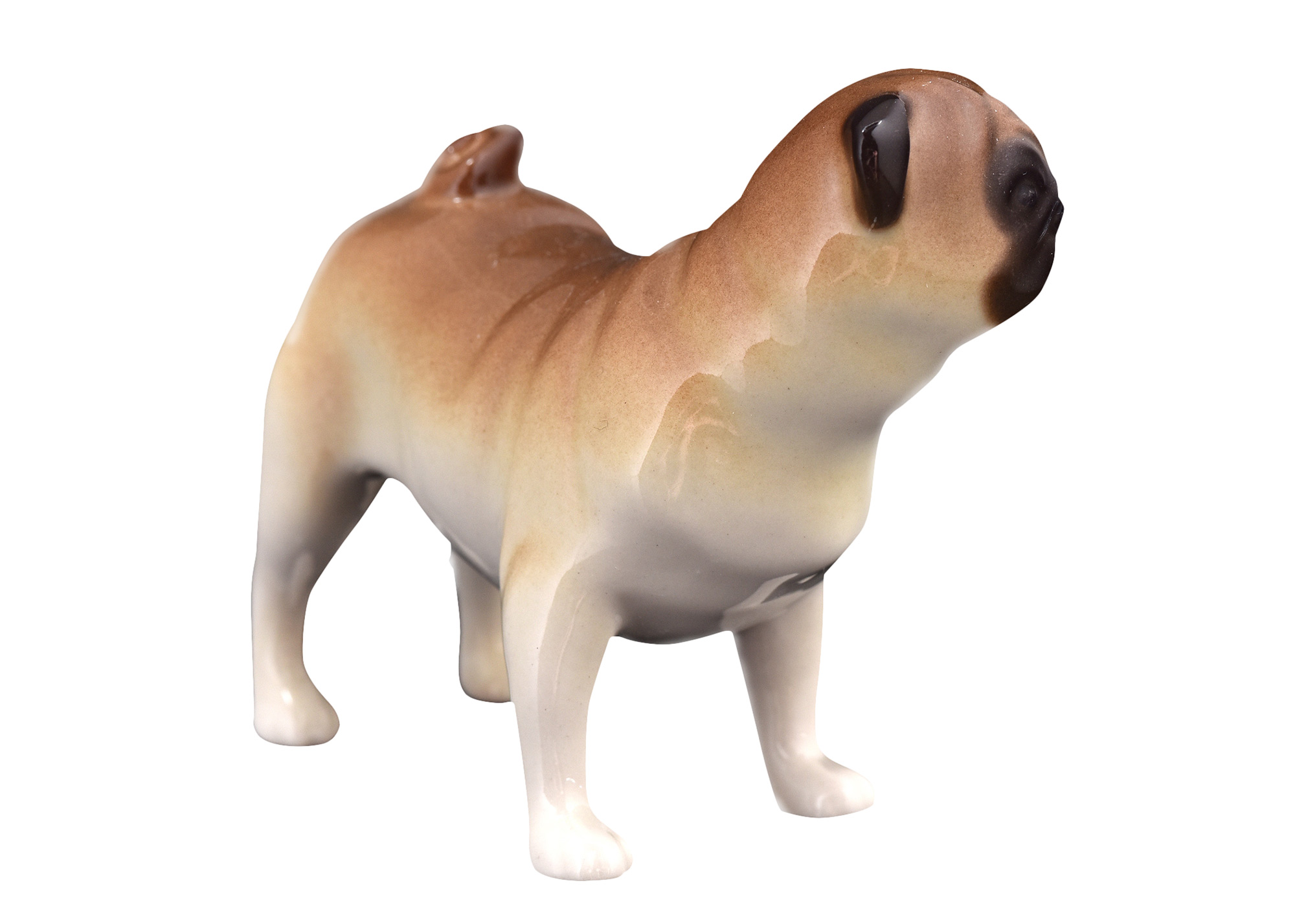 Buy Standing Pug Dog 'Archie' Porcelain Figurine 2.6"x3.4" at GoldenCockerel.com