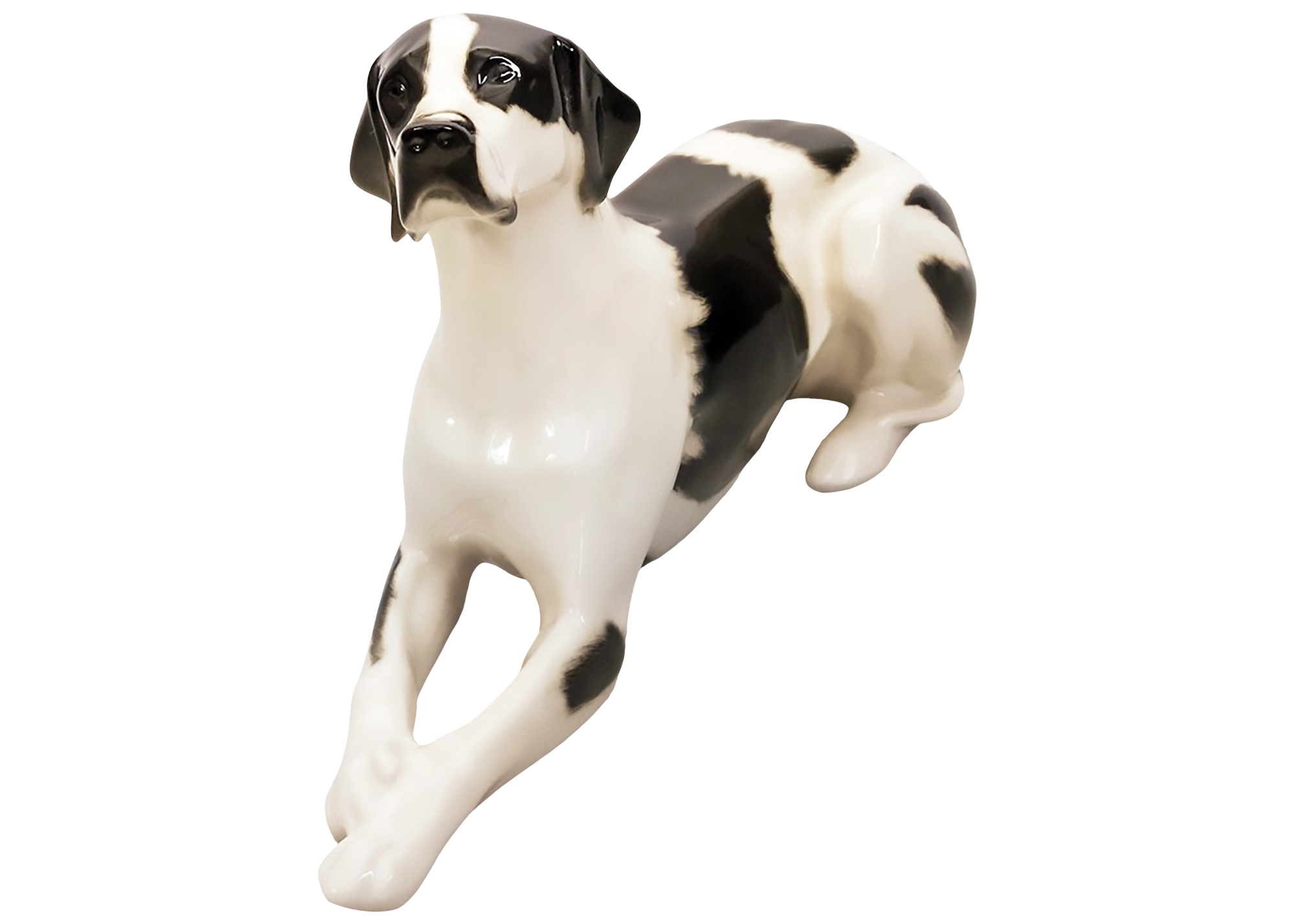 Buy Black & White Pointer Dog Figurine at GoldenCockerel.com