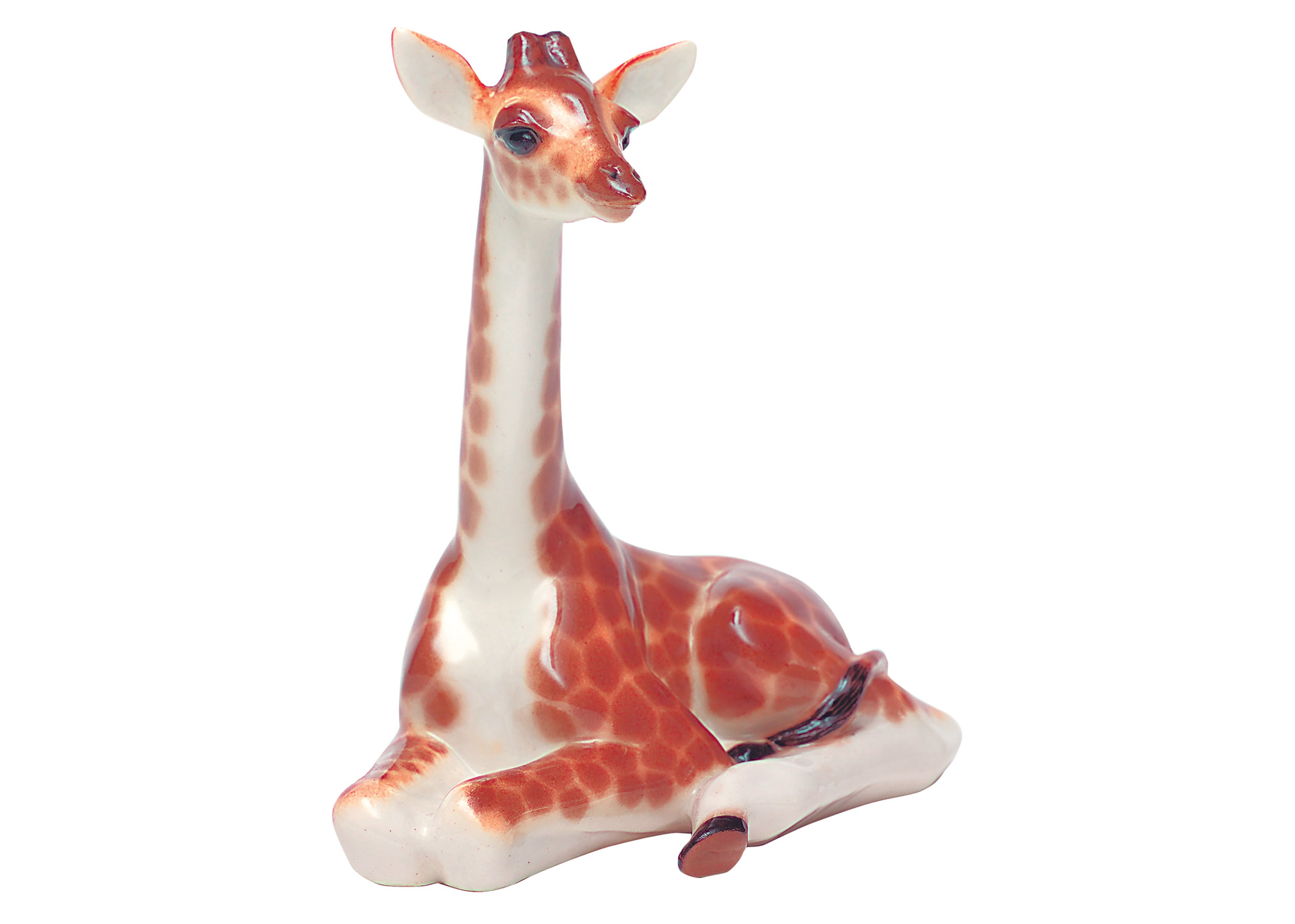 Buy Small Giraffe Figurine w/ Head Up at GoldenCockerel.com