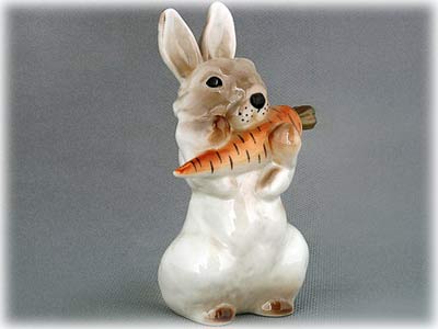 Buy Bunny w/ Carrot Figurine 5" at GoldenCockerel.com