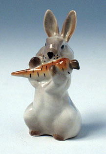 Buy Bunny w/ Carrot Figurine 3" at GoldenCockerel.com