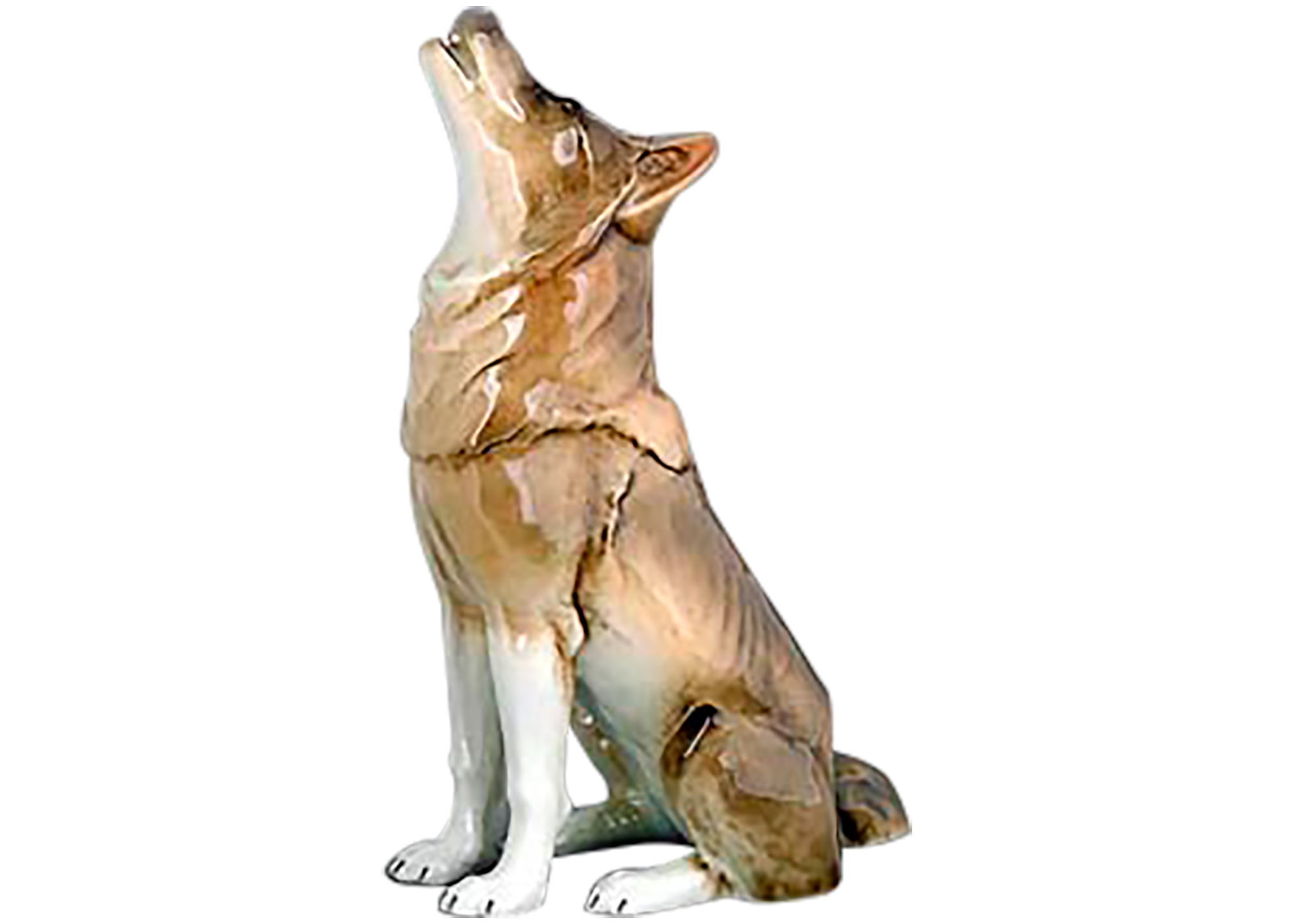 Buy Sitting Wolf Figurine at GoldenCockerel.com