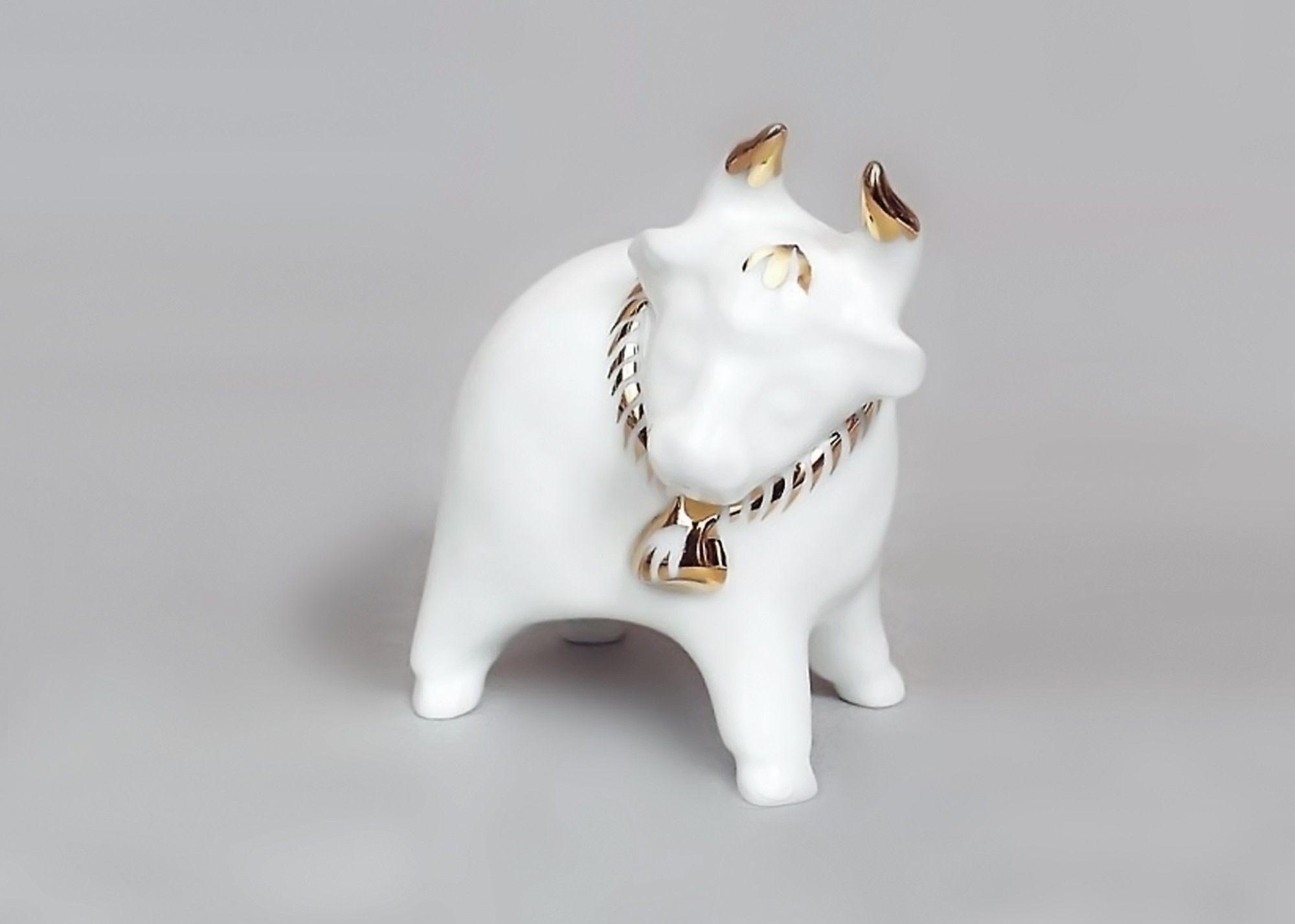 Buy Calf with Bell, white at GoldenCockerel.com