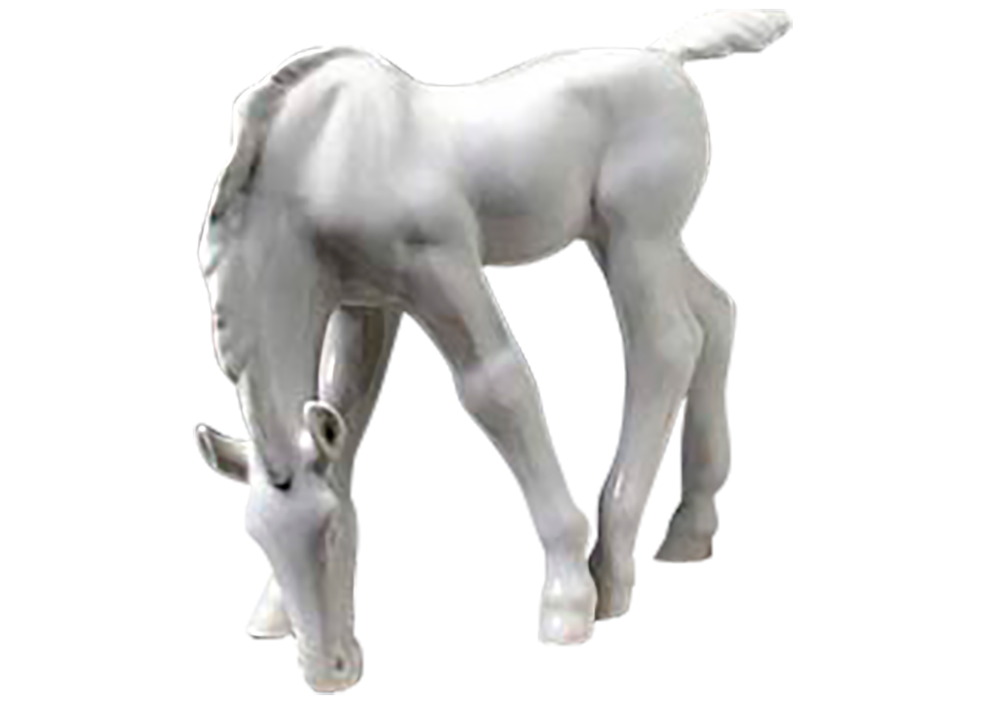 Buy White Foal Grazing Figurine at GoldenCockerel.com