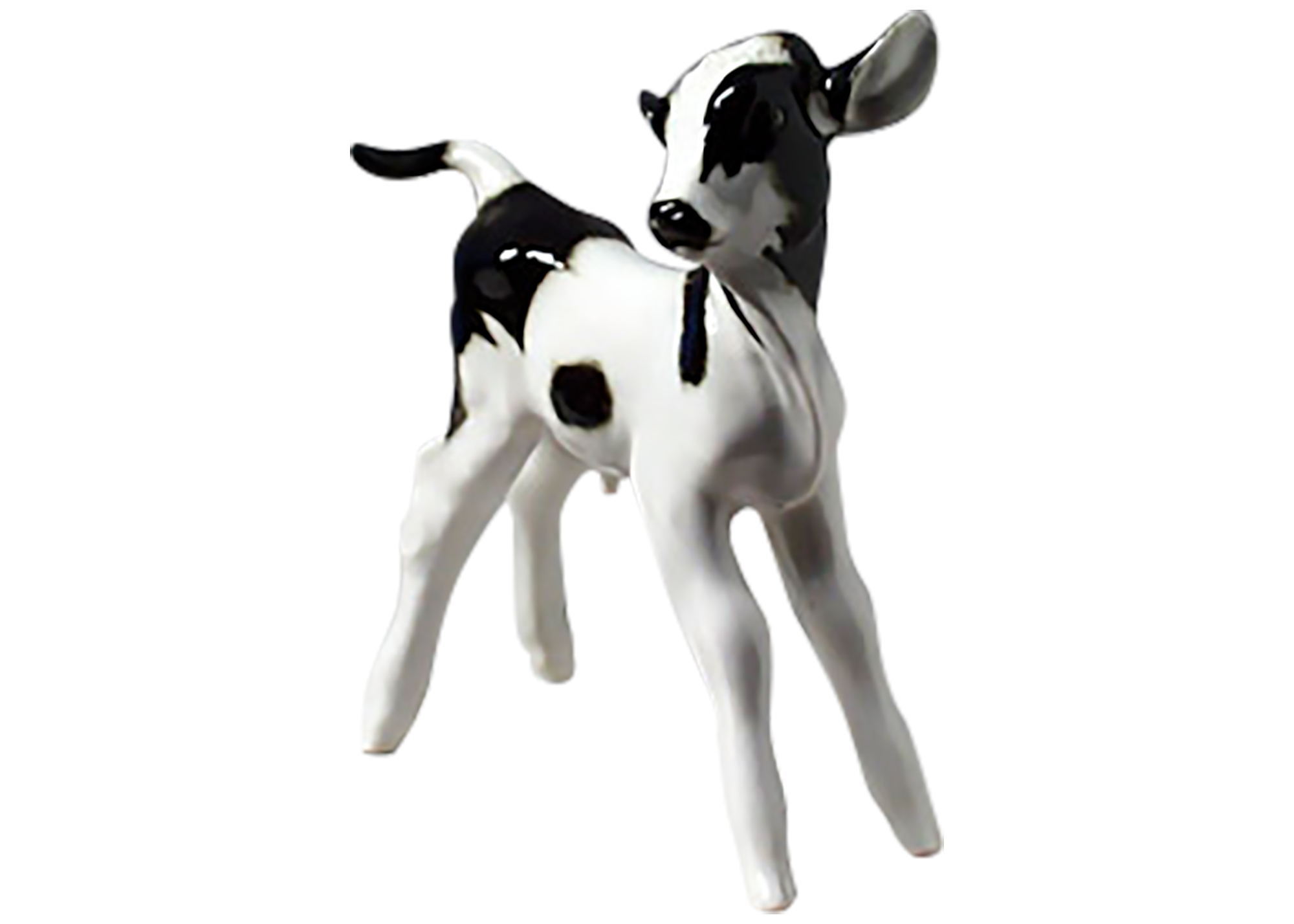 Buy Black & White Calf Figurine at GoldenCockerel.com
