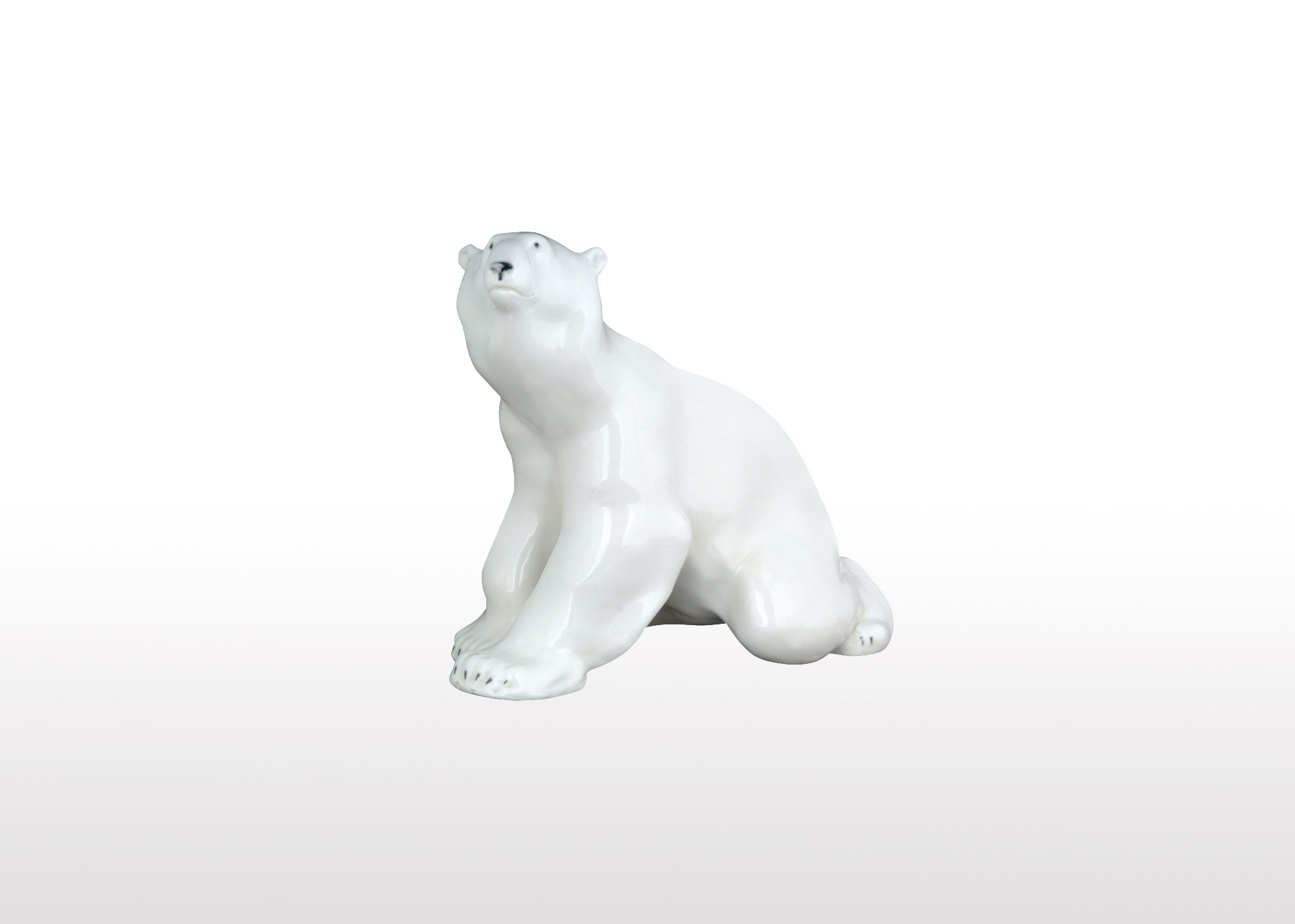 Buy Porcelain Polar Bear Sitting at GoldenCockerel.com