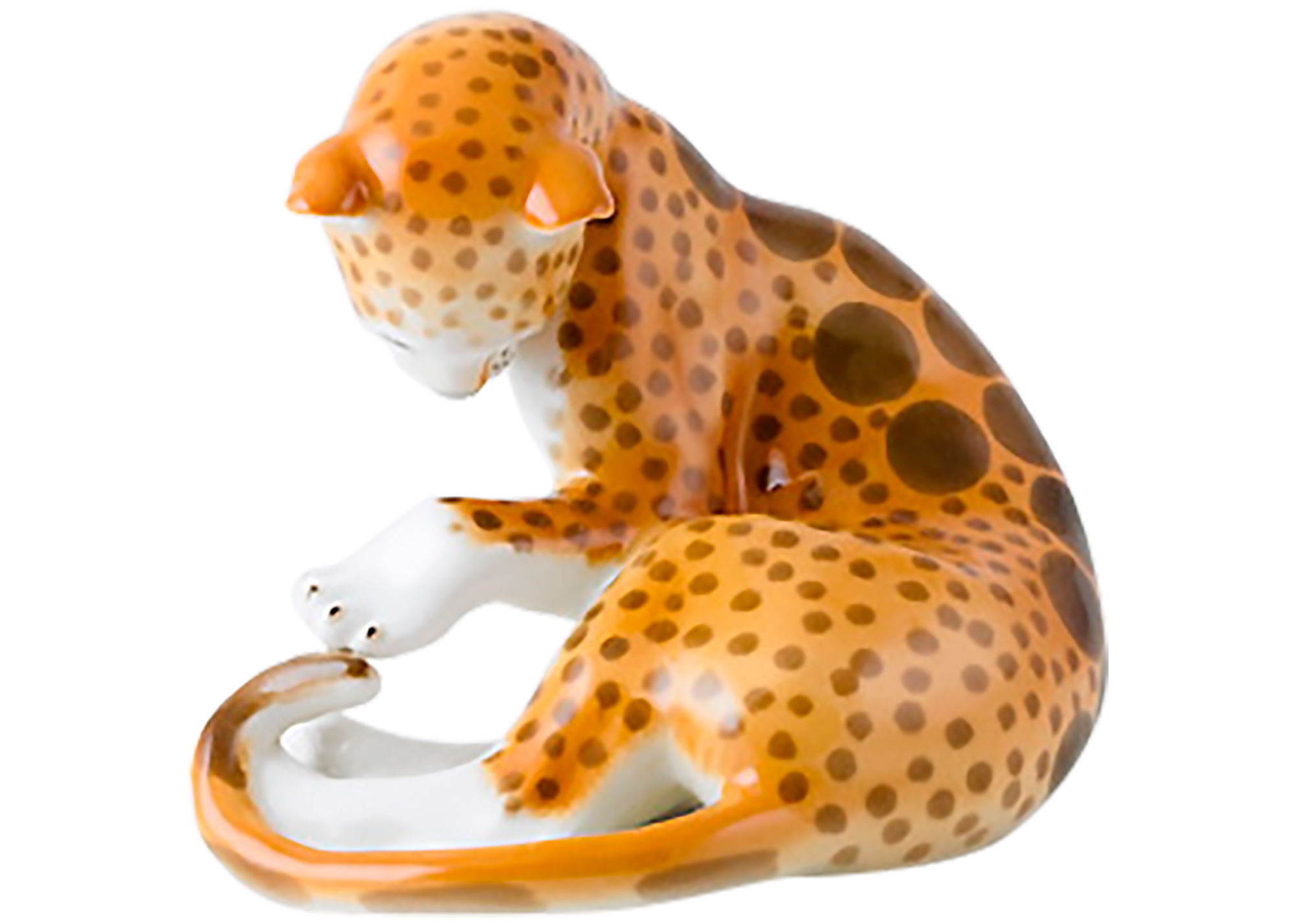 Buy Porcelain Leopard  Figurine at GoldenCockerel.com